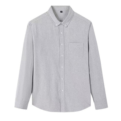 Oxford Cotton Shirt Long Sleeves Business-casual Style