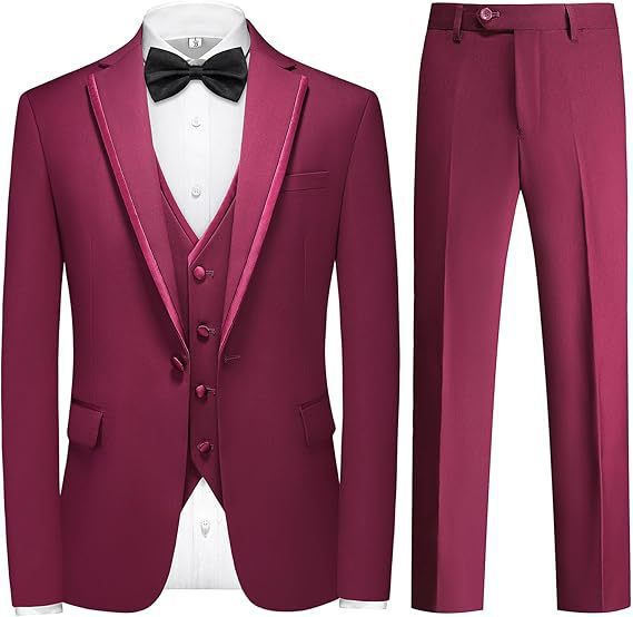 Men's Suit Set Green Fruit Collar Stage Suit Dress Host Performance Bridegroom Best Man Three-piece Suit