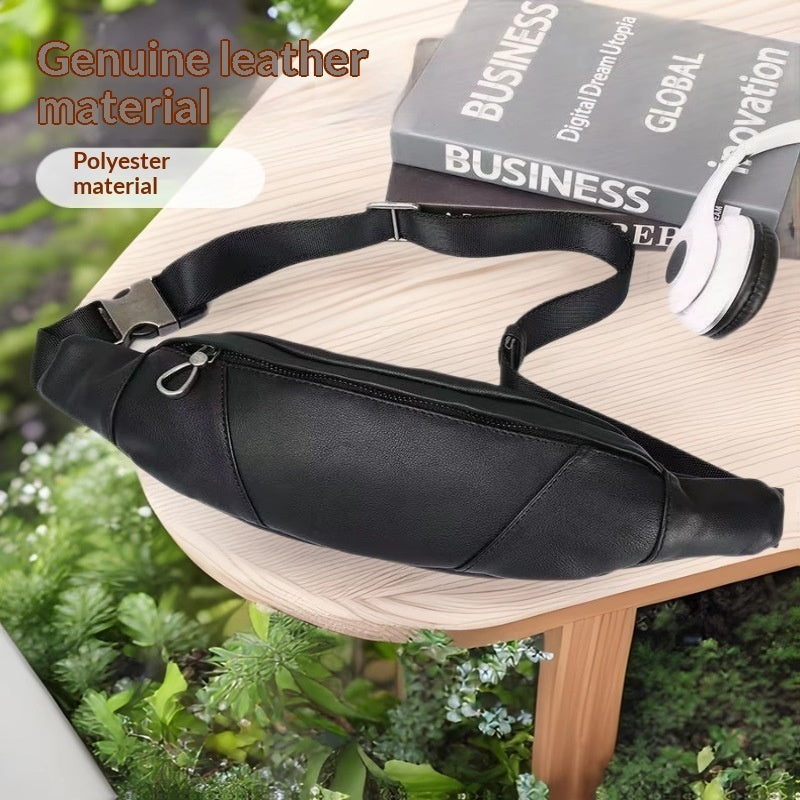Men's Casual Travel Multi-Functional Leather Waist Bag