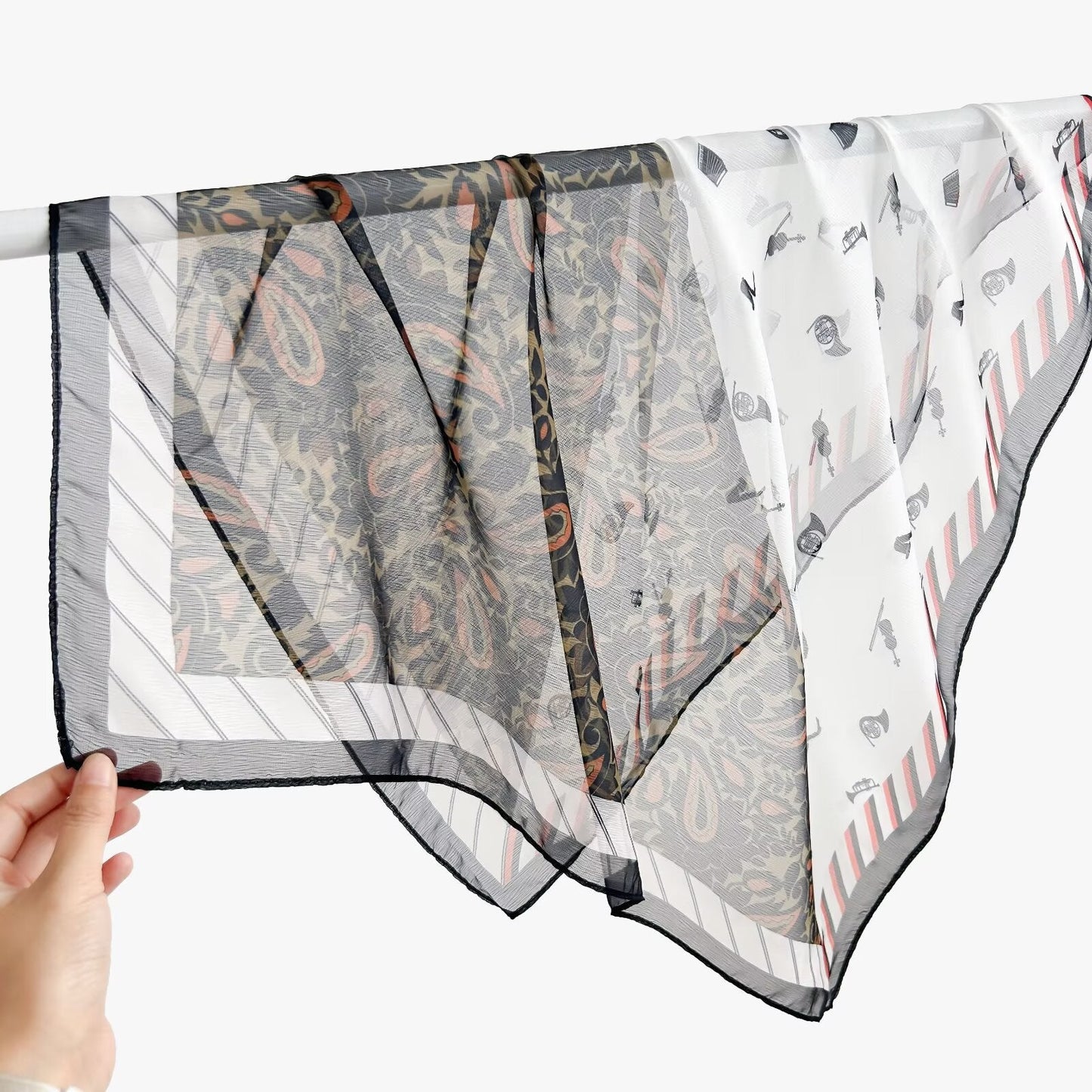 New Breathable Versatile Silk Chiffon Scarf For Women, Also Usable As A Shawl