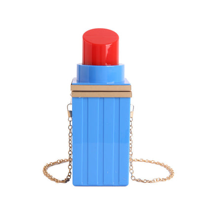 Acrylic Lipstick-shaped Single-shoulder Crossbody Bag