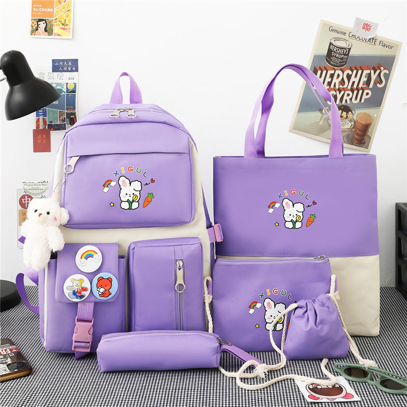 Girls Fashion Cartoon Large Capacity Backpack