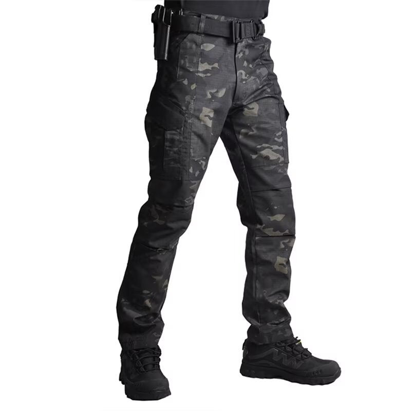 Mens Outdoor Retro Camouflage Workwear Casual Pants