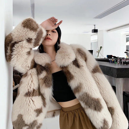 Fall And Winter New Women's Clothing Fox Fur Short Coat