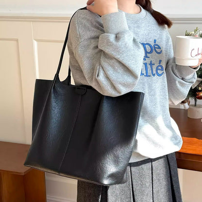 Large-capacity Soft-leather Underarm Shoulder Bag