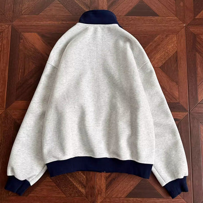 Stylish Versatile Cardigan Hoodie With A Stand-up Collar