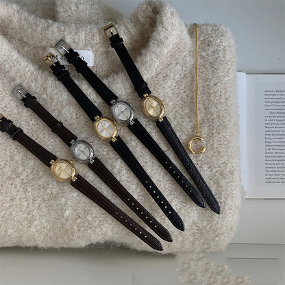 Black Gold Oval Women's Luxury Watch