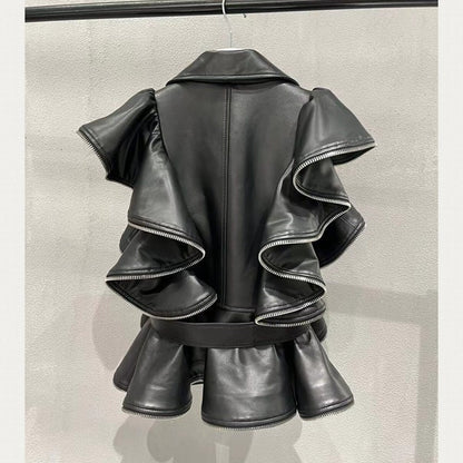 Sheepskin Leather Vest Heavy Work Sheepskin Coat