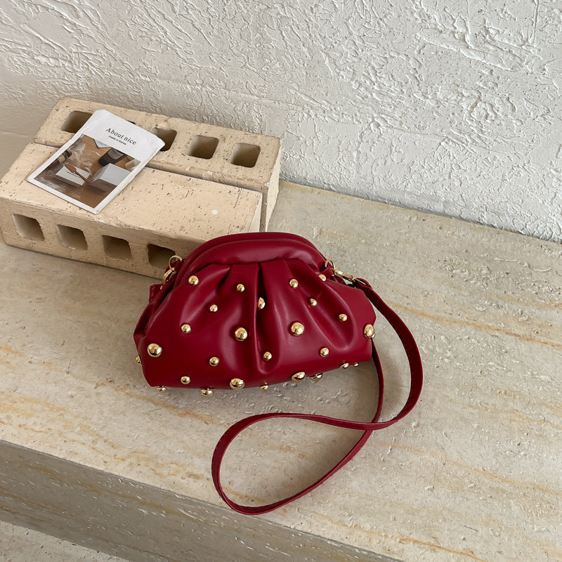 Retro Casual New-style Studded Crossbody Bag
