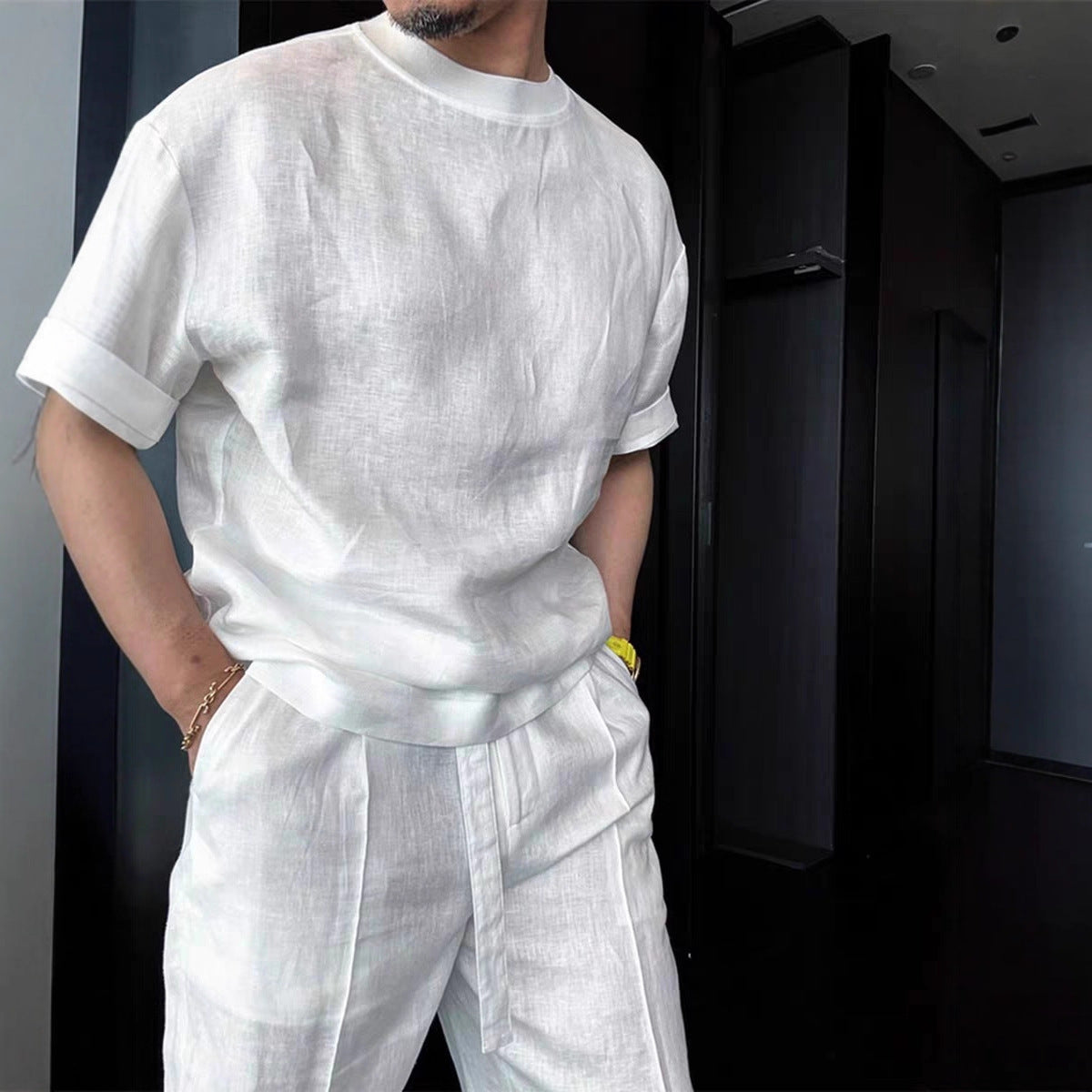 Linen Old Money Style Casual Suit For Men
