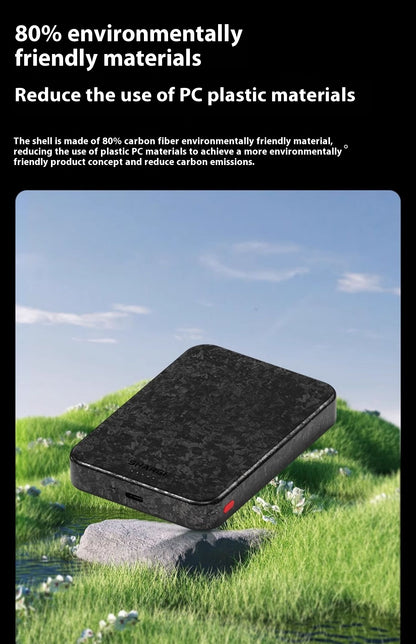 15W Magnetic Power Bank Wireless Carbon Fiber Magsafe Mobile Power Supply