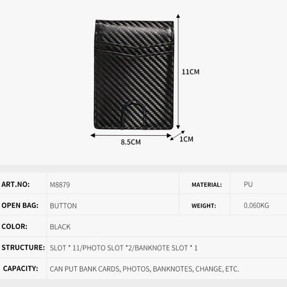 Business-Casual Carbon-Fiber Mens Wallet