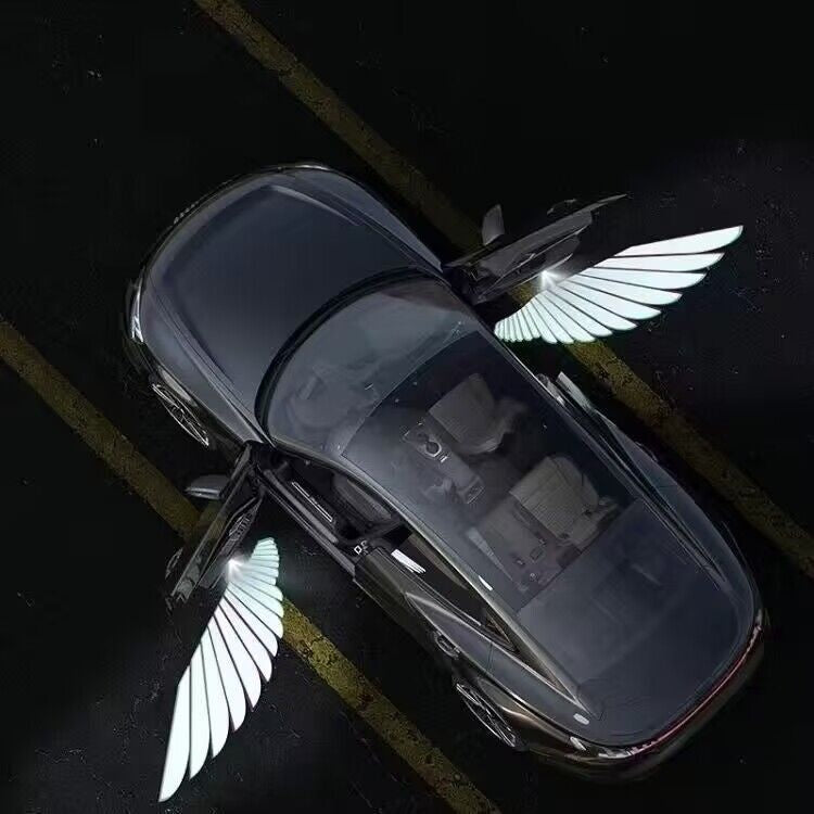 Door Sill Light Car Atmosphere Light Decorative Lamp Wireless Projection Lamp