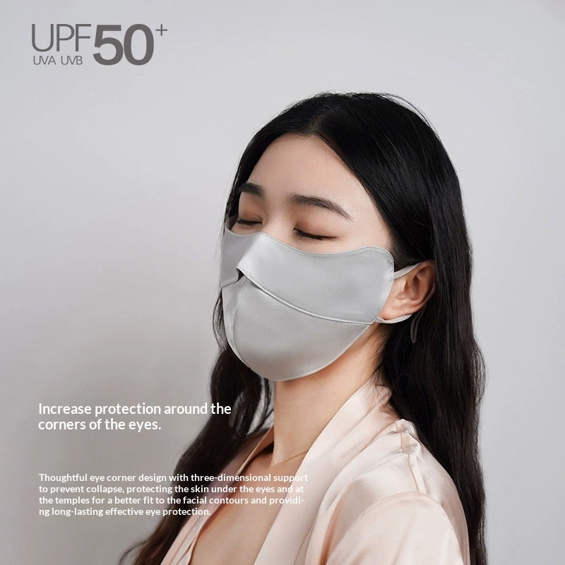 Silk Sun Protection Face Mask Full Face And Neck Coverage UV Protection
