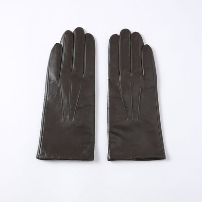 Wool-Lined Goat Leather Driving Gloves