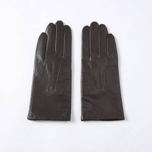 Wool-Lined Goat Leather Driving Gloves