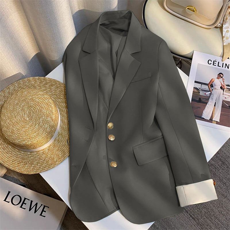 Sophisticated Designer-style Blue Blazer For Women Casual Wear