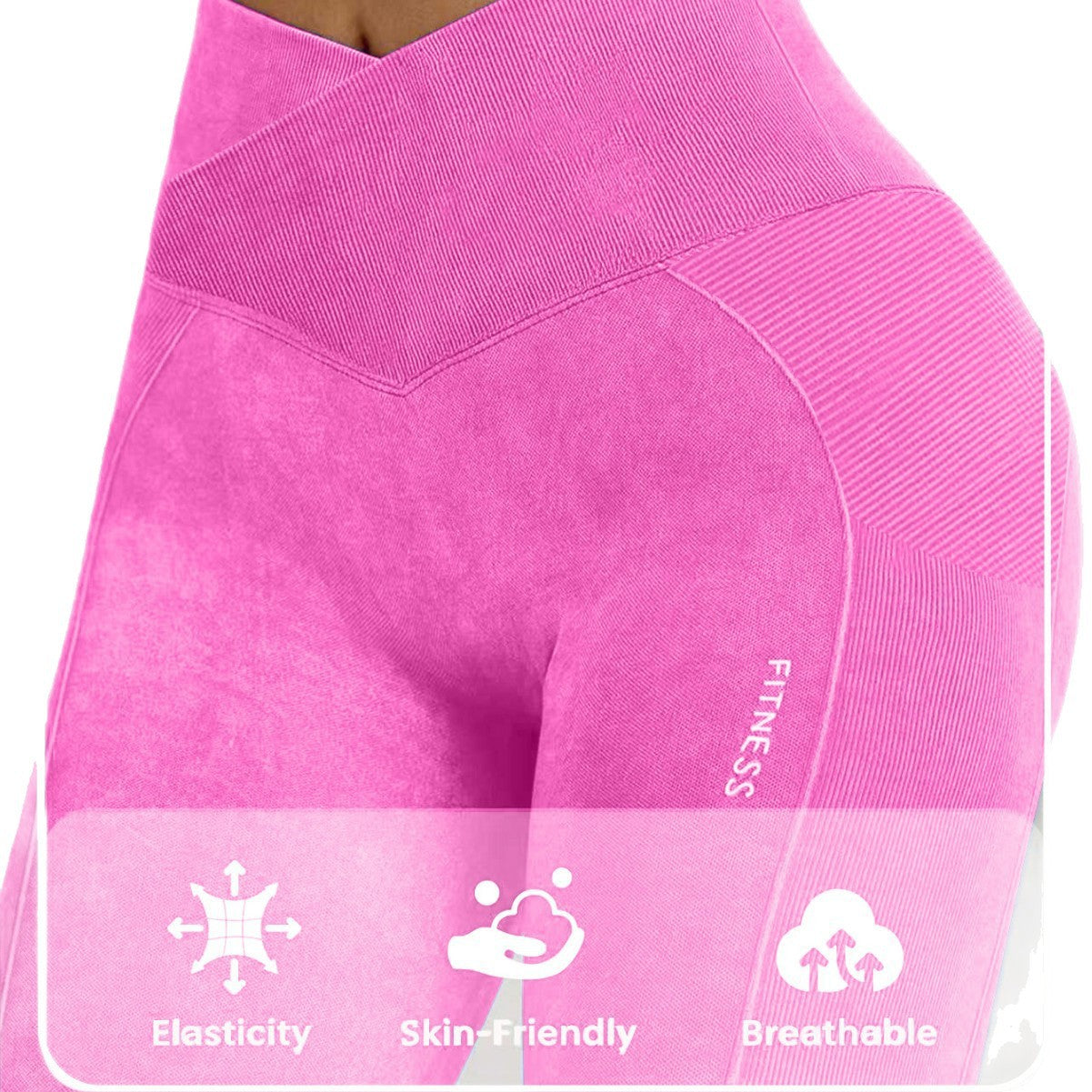 Seamless Sand-Washed High-Waisted Butt-Lifting Tight Yoga Pants