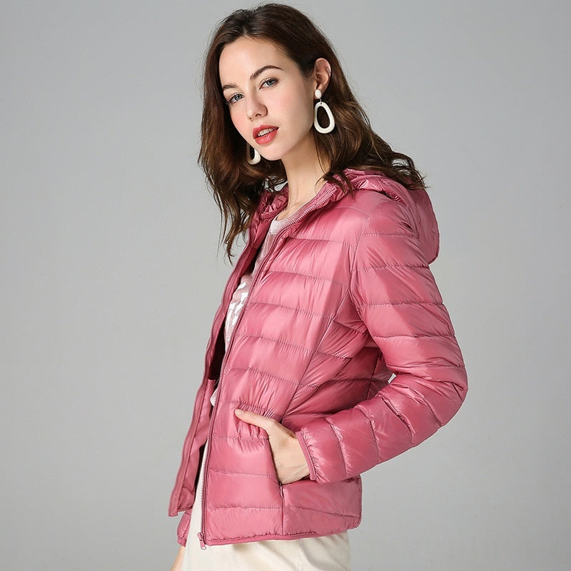 Slim-fit White Duck Down Fashion Coat
