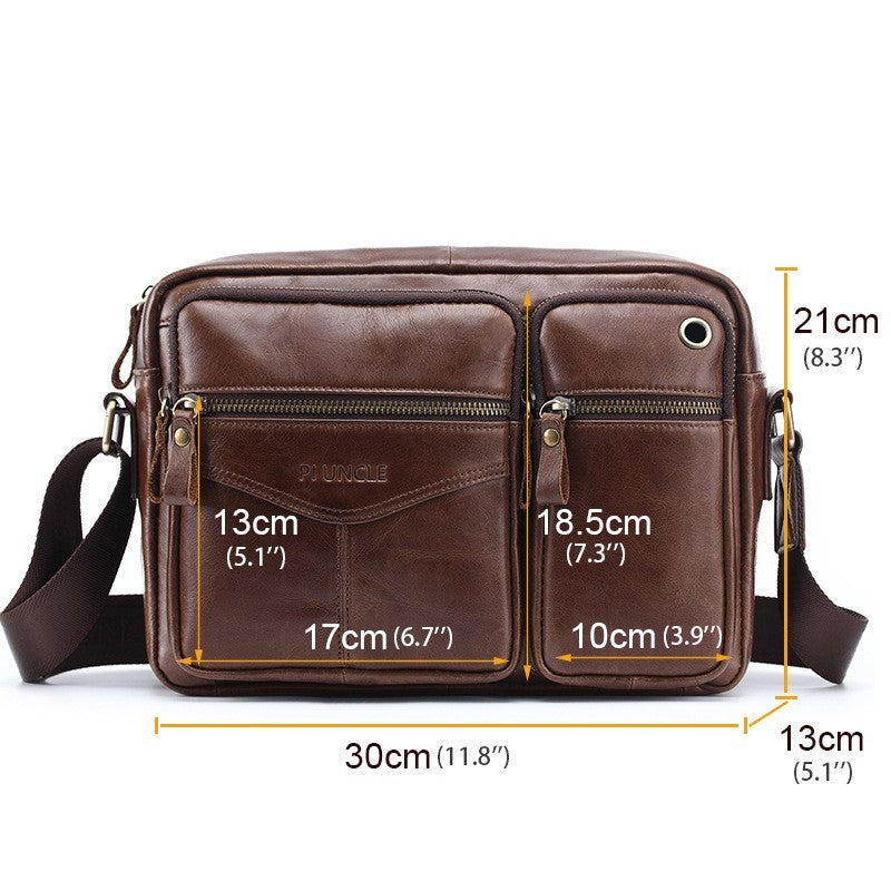 Men's Leather Messenger Bag
