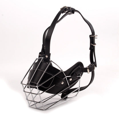 Dog Muzzle Adjustable Basket Soft Straps Rubber Pet Anti-bite Muzzle