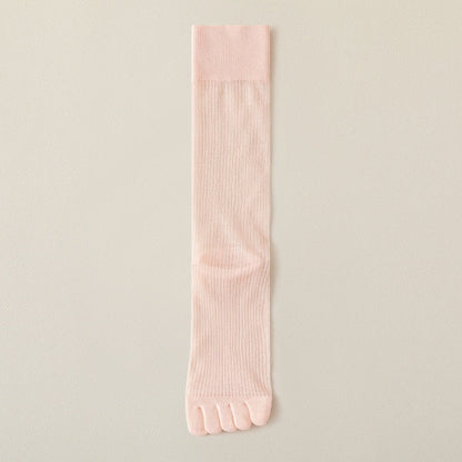 Five-toe Socks For Women Summer Thin Mid-calf Socks Sweat-absorbing And Deodorant