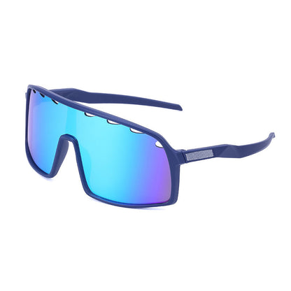 New Colorful Bicycle Windproof Cycling Sunglasses One-Piece Women's Sunglasses European And American Fashion Sports Sunglasses
