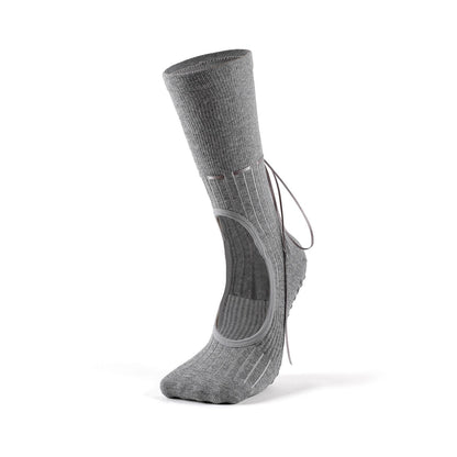 Ballet-style Backless Ribbon Yoga Socks With Silicone Non-slip Soles
