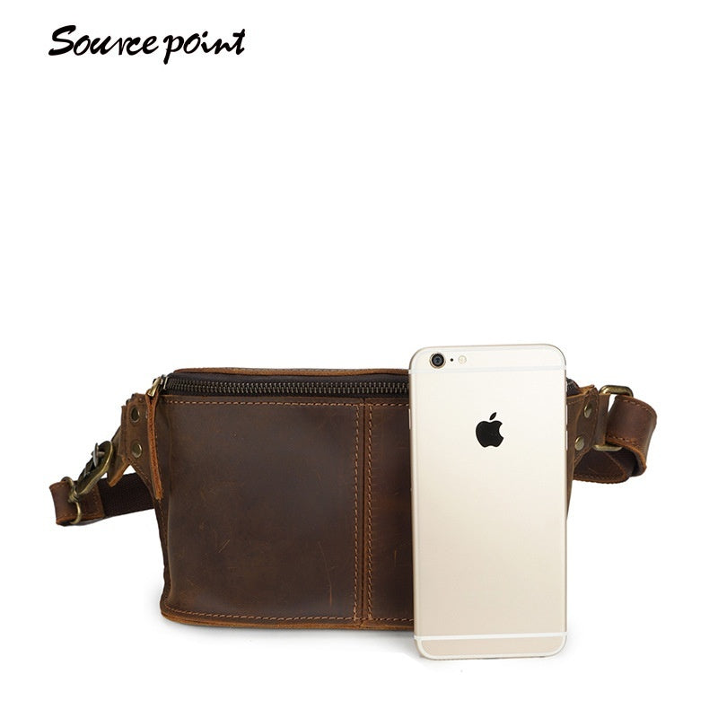 Vintage Handmade Leather Waist Bag