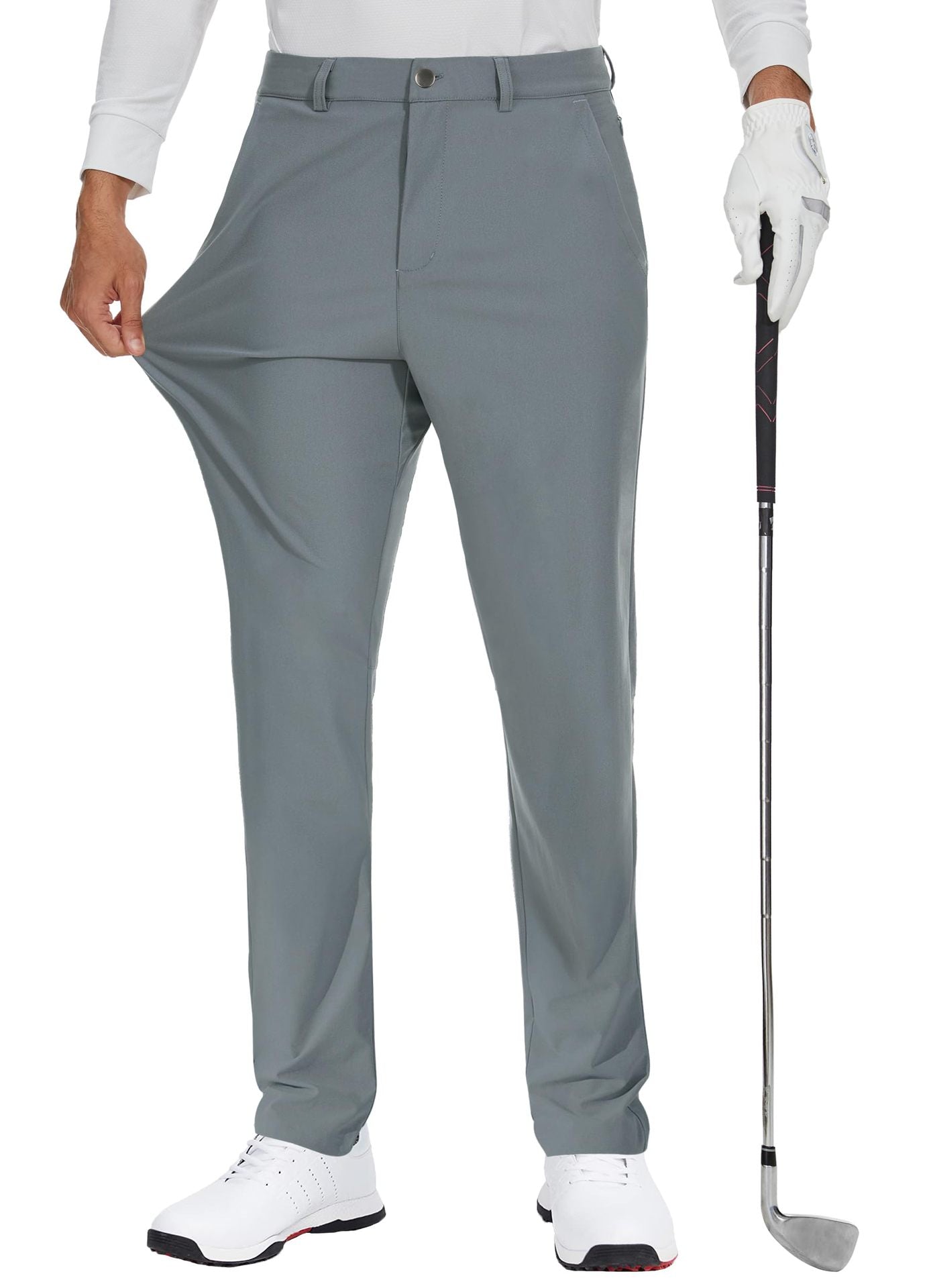 New Men's Outdoor Elastic Quick-Drying Golf Formal Pants Work Business Casual Comfortable Lightweight Trousers