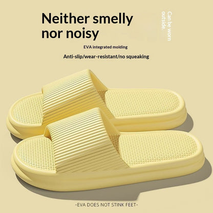 Minimalist Home-use Bathroom Slippers With A Plush Cushioned Feel For Men
