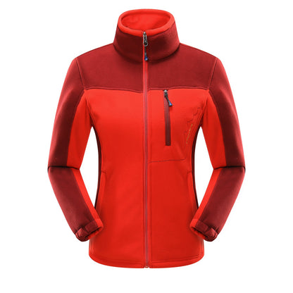 Cross-border Sources Of New Polar Fleece Warm Fleece Couple Cardigan Contrast