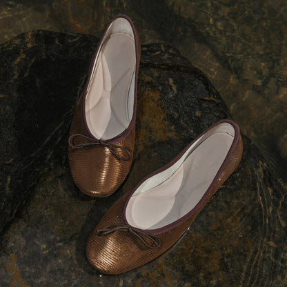 Bow-knot Soft-soled Versatile Womens Flat Shoes