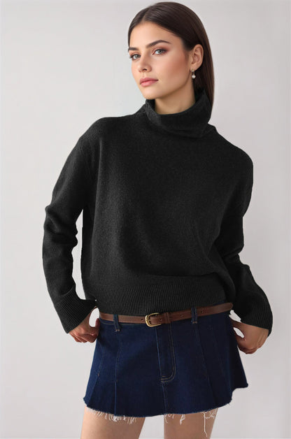 Womens Turtleneck Knitted Bottoming Sweater