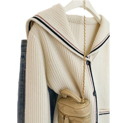 European-style Relaxed-fit Cashmere Knit Cardigan