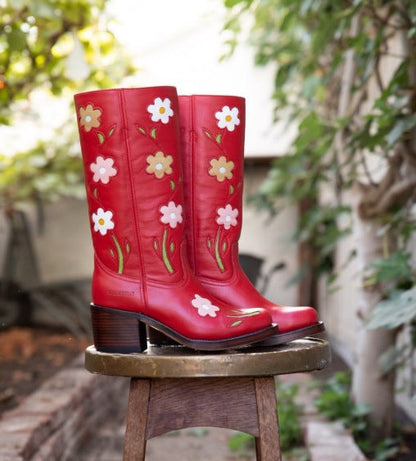 Stylish High-heeled Denim Boots Knee-high For Women