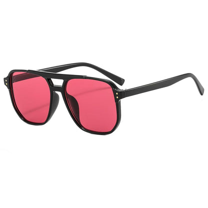 Square Double-bridge Fashionable Sunglasses