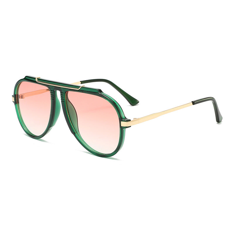 3654 Metal Double-Bridge Aviator Sunglasses Cross-Border E-Commerce Foreign Trade Amazon Fashion Uv400 Unisex