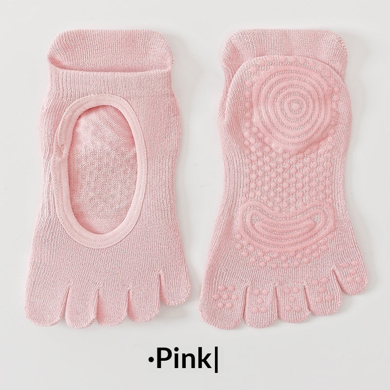 SpringSummer Womens Toe Yoga Socks With Cutout Heels And Backless Design
