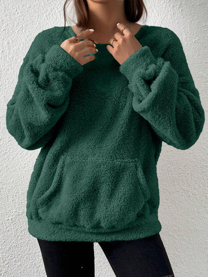 2025 European And American Cross-Border Amazon Aliexpress Hot-Selling Autumn And Winter Casual Fashion Solid Color Long-Sleeved Sweatshirt