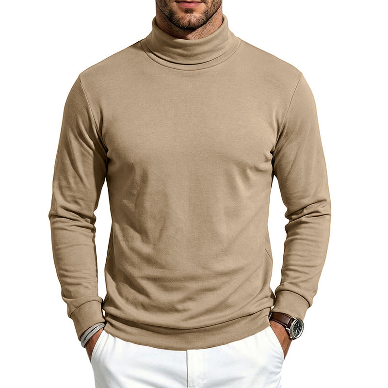 Simple Versatile Loose-fitting Skin-friendly Wool Fleece With A Turtleneck And Long Sleeves