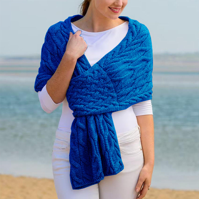Fashionable Womens Knitted Shawl Scarf