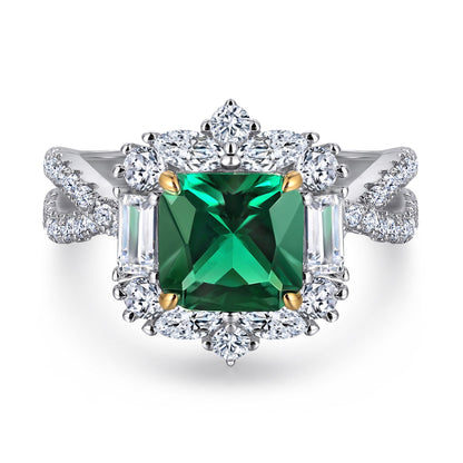 European Grandmother Princess Engagement Ring