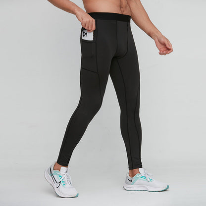 Autumn And Winter Men's Sports Leggings, High Elasticity Compression Pants, Cross-border Sports Fitness Running Training Pants