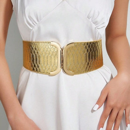 Dragon-patterned Snap-fit Elastic Waistband For Women