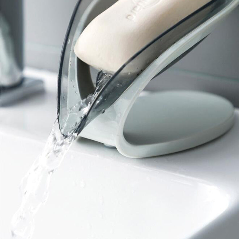 Leaf Shape Soap Holder Non-slip Drain Storage Box