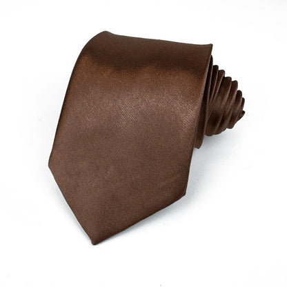Mens 8cm Hand-Tied Tie Solid Color Tie Plain Color