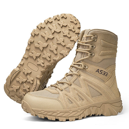 Breathable Leather Hiking Boots High-top Outdoor Climbing Shoes And Rugged Work Boots For The Wildernes