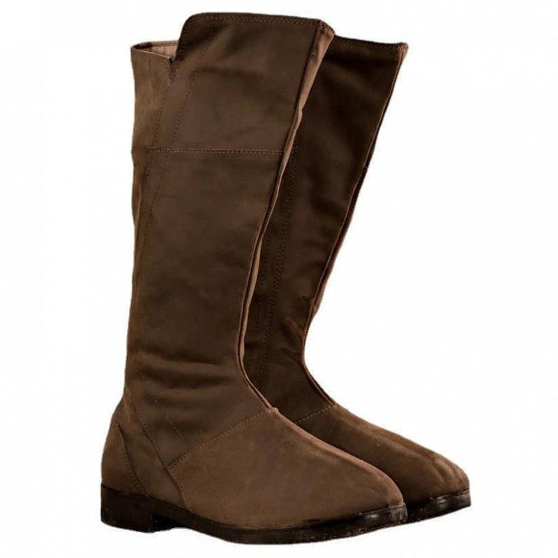 New Mens Round-toe Mid-calf Boots