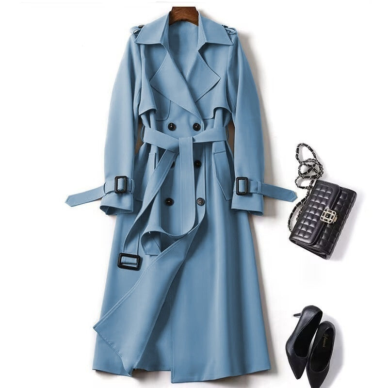 British-style Over-the-knee Coat Over-the-knee Outerwear